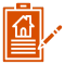 Icon of a hand pressing a button with sound waves.